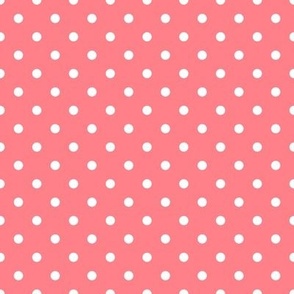 Small Polka Dot Pattern - Shell Pink and White