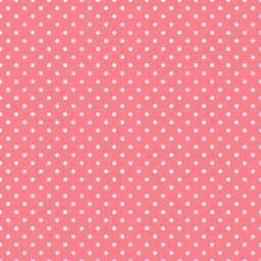 Tiny Polka Dot Pattern - Shell Pink and White