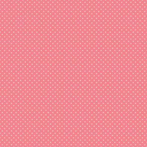 Micro Polka Dot Pattern - Shell Pink and White