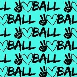PEACE LOVE BALL TURQUOISE