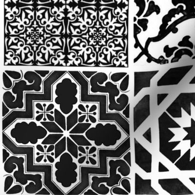 Talavera Tiles black white 