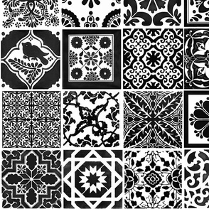 Talavera Tiles black white 