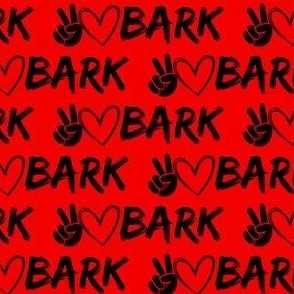PEACE LOVE BARK RED/BLACK