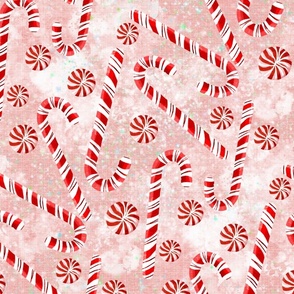 Candy canes pink and red