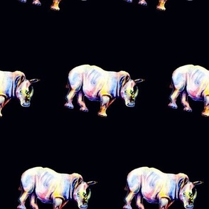 Rhino - black background