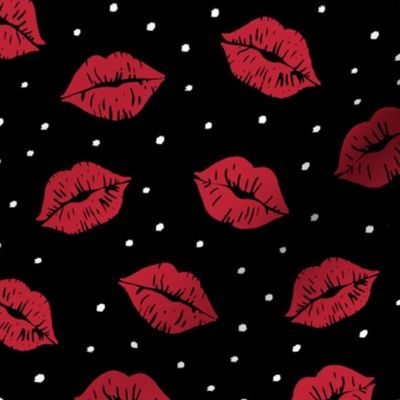  Lips on black | Kitsch Valentine Collection