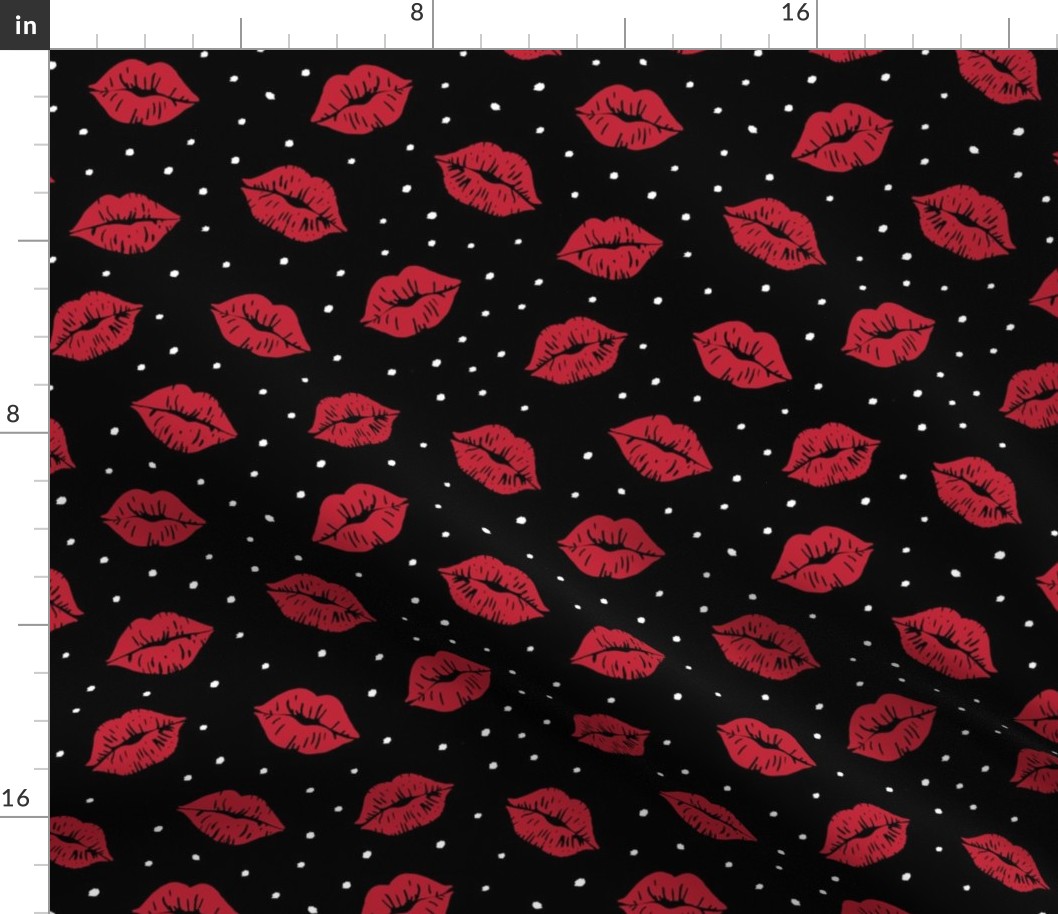  Lips on black | Kitsch Valentine Collection