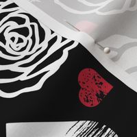 Kitsch Valentine | black, white and red| |medium scale