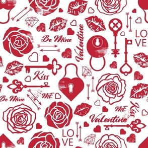 Kitsch Valentine | red and white 