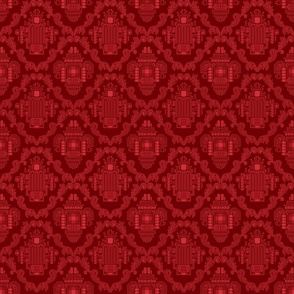 Red Circuit Damask (Small)