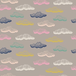 Colorful Clouds - grey