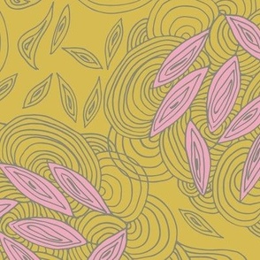 Swirling Winds - pink, yellow