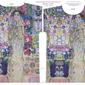 Cut and sew  Klimt blouse or tunic Ria Munk pink floral 