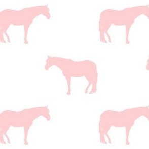 4" Floral horse mix and match PINK and WHITE