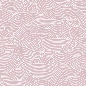 Stormy ocean waves and surf vibes salty water abstract storm boho minimal Scandinavian style stripes white on rose pink
