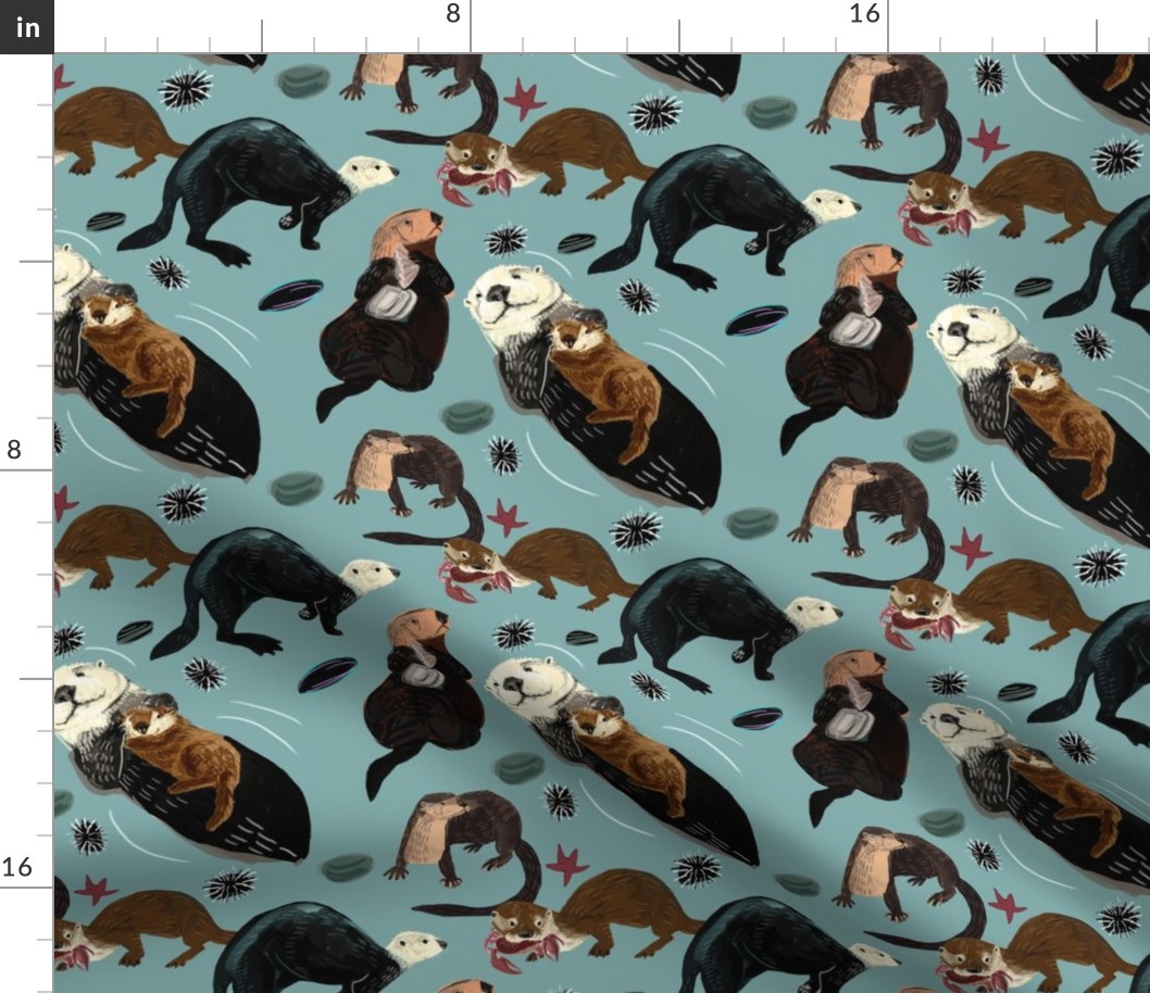 Sea otters pattern