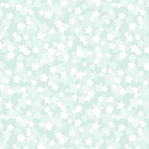 Small Starry Bokeh Pattern - Sea Foam Color