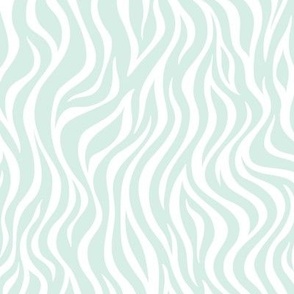 Zebra Stripe Pattern - Sea Foam and White