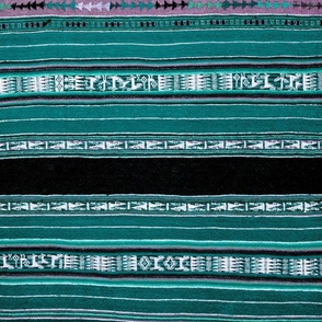 Teal bolivian blanket