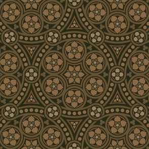 Gothic Rosettes in Green