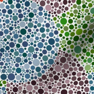 blank Ishihara dots in muted colors