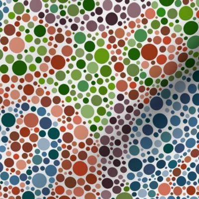 overlapping Ishihara colorblindness tests - muted colors