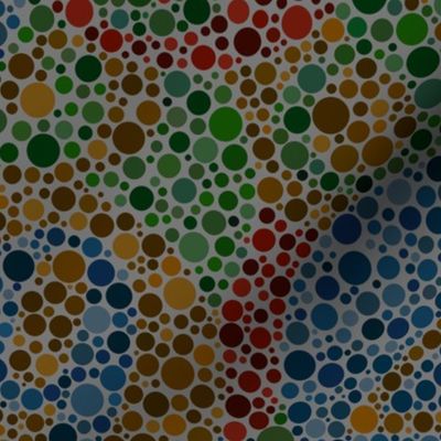 overlapping Ishihara colorblindness tests - dark jewel tones