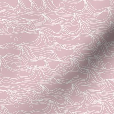 Stay wild ocean waves waters and bubbles sweet minimalist boho style  summer rose pink