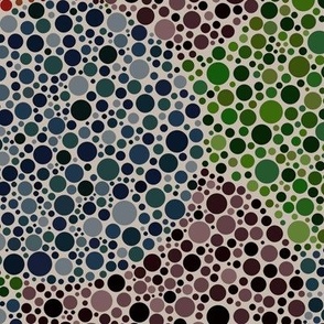 blank Ishihara colorblindness tests in dark muted colors