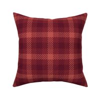 Cherry Red Tricolor Gingham Plaid