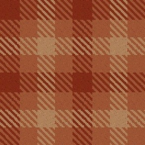 Pumpkin Orange Tricolor Gingham Plaid