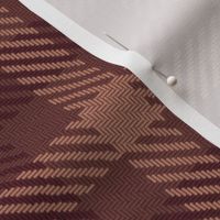 Chocolate Brown Tricolor Gingham Plaid
