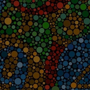 ishihara colorblindness tests in dark jewel tones