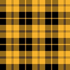 yellow and black cheer tartan, no twill lines, 3" 