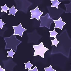 Large Starry Bokeh Pattern - Elderberry Color