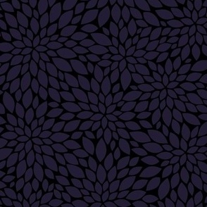 Dahlia Blossom Pattern - Elderberry and Black