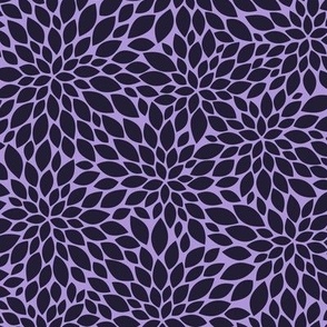 Dahlia Blossom Pattern - Elderberry and Lavender