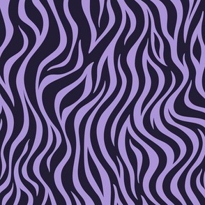 Zebra Stripe Pattern - Elderberry and Lavender