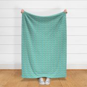 Oculus Mid Century Modern Geometric Aqua Green Small Scale