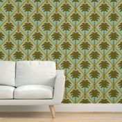 Palm Tree Diamond Pattern - Palm Springs Teal - Jumbo