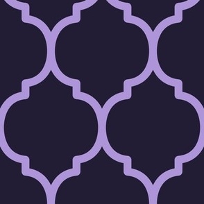 Extra Large Moroccan Tile Pattern - Elderberry and Lavender