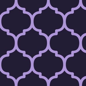 Large Moroccan Tile Pattern - Elderberry and Lavender