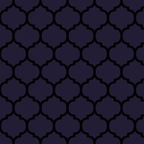 Moroccan Tile Pattern - Elderberry and Black