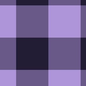 Extra Jumbo Gingham Pattern - Elderberry and Lavender