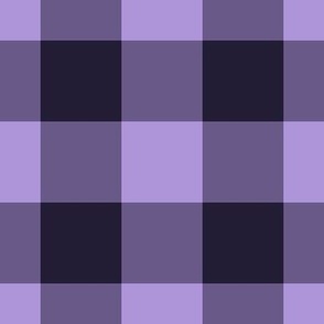 Jumbo Gingham Pattern - Elderberry and Lavender