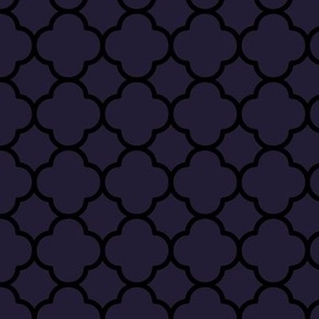 Quatrefoil Pattern - Elderberry and Black