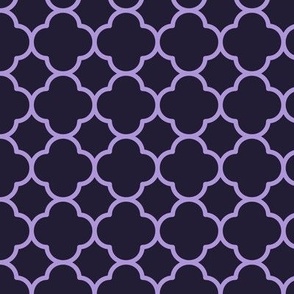 Quatrefoil Pattern - Elderberry and Lavender