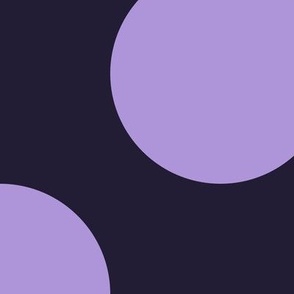 Jumbo Polka Dot Pattern - Elderberry and Lavender