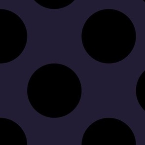 Large Polka Dot Pattern - Elderberry and Black