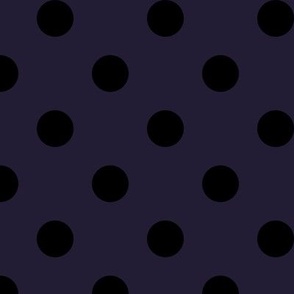 Big Polka Dot Pattern - Elderberry and Black